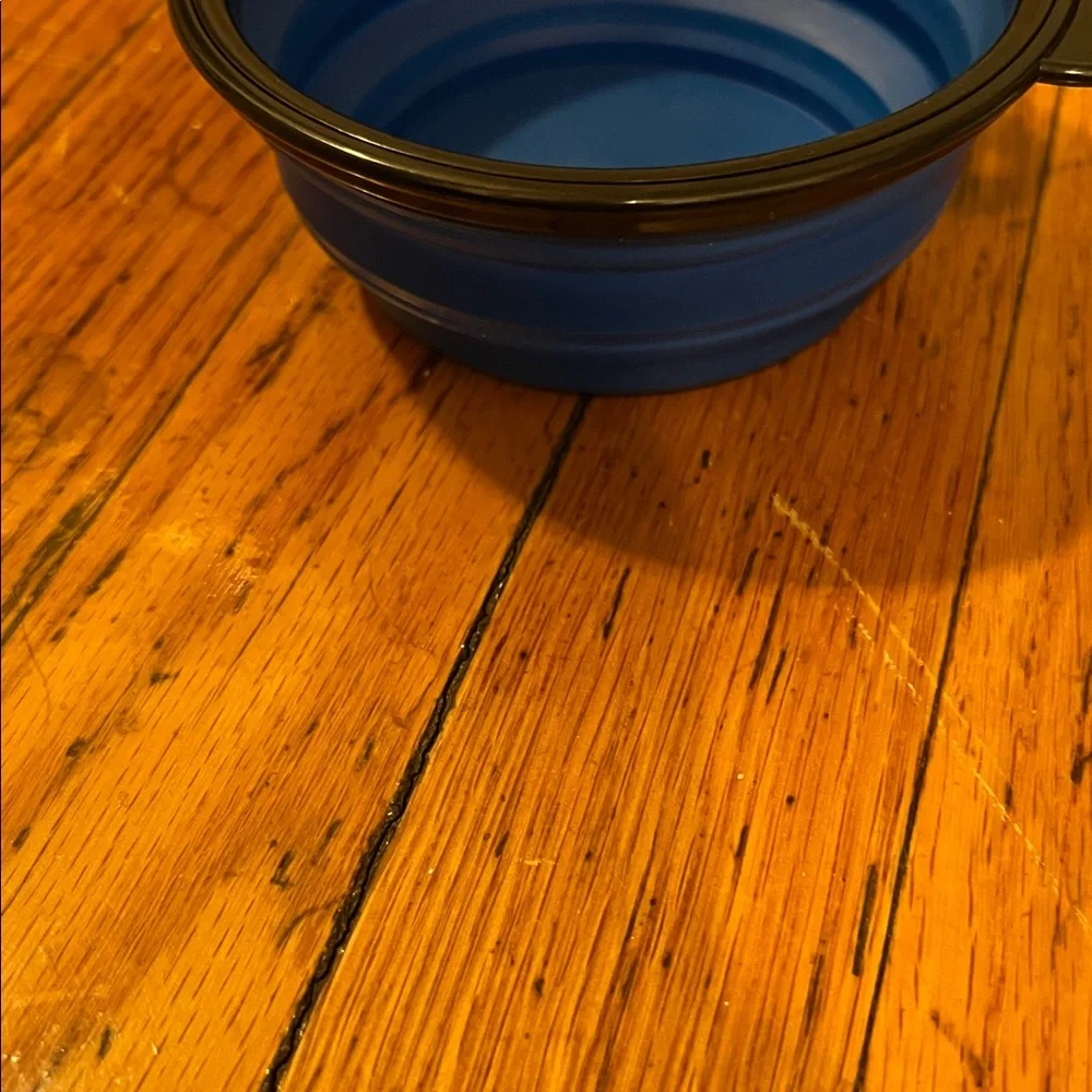Collapsible Blue and Green Pet Bowls